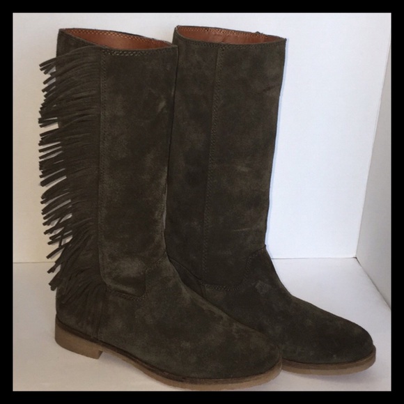 Lucky Brand Shoes - Lucky Brand Grayer Fringed Suede Boots